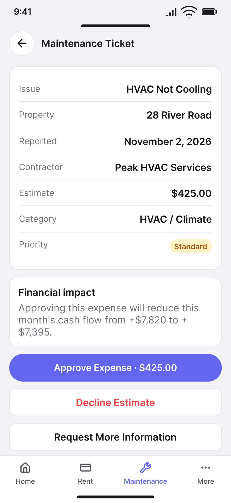 iOS expense review.