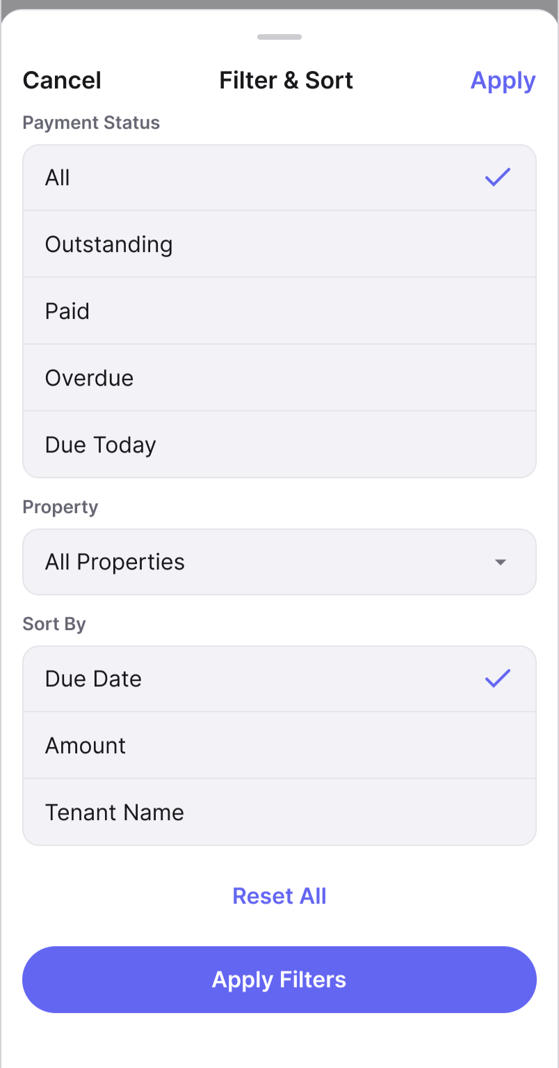 iOS RentalHQ evidence.