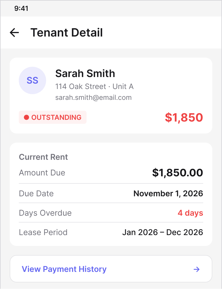 Android tenant detail.